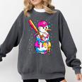 Baseball Snowman Drip Christmas Baseball Boys Men Kids Comfort Colors Sweatshirt Pepper