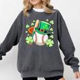 Baseball St Patricks Day Lucky Baseball Player Shamrock Comfort Colors Sweatshirt Pepper Baseball St Patricks Day Lucky Baseball Player Shamrock Comfort Colors Sweatshirt Pepper