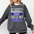BASEBALL STAR MOM Sporty Design For Proud Baseball Moms Comfort Colors Sweatshirt Pepper