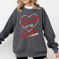 Baseball Is My Valentine Coach Player Lovers Cool Sport Love Comfort Colors Sweatshirt Pepper
