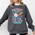 Birthday Boy 12th Birthday Baseball Comfort Colors Sweatshirt Pepper