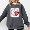 Bleached Custom Baseball Mom Number 17 Heart For Mom Comfort Colors Sweatshirt Pepper Bleached Custom Baseball Mom Number 17 Heart For Mom Comfort Colors Sweatshirt Pepper