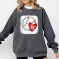 Bleached Custom Baseball Mom Number 77 Heart For Mom Comfort Colors Sweatshirt Pepper Bleached Custom Baseball Mom Number 77 Heart For Mom Comfort Colors Sweatshirt Pepper