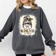 Bleached Messy Bun Game Day Vibes Baseball Mom Game Day Comfort Colors Sweatshirt Pepper Bleached Messy Bun Game Day Vibes Baseball Mom Game Day Comfort Colors Sweatshirt Pepper
