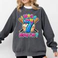 Blue Checkered I Was 6 Now I'm 7 Birthday Cake Baseball Drip Comfort Colors Sweatshirt Pepper Blue Checkered I Was 6 Now I'm 7 Birthday Cake Baseball Drip Comfort Colors Sweatshirt Pepper