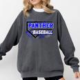 Blue Panther Baseball Home Plate Game Day Mascot Panther Comfort Colors Sweatshirt Pepper Blue Panther Baseball Home Plate Game Day Mascot Panther Comfort Colors Sweatshirt Pepper