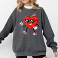 Boy Valentines Day Heart Love Baseball Boys Men Kids Comfort Colors Sweatshirt Pepper