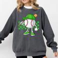 Boys St Patricks Day Baseball Player Pitcher Coach Kids Comfort Colors Sweatshirt Pepper Boys St Patricks Day Baseball Player Pitcher Coach Kids Comfort Colors Sweatshirt Pepper