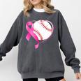 Breast Cancer Awareness Baseball Mom Comfort Colors Sweatshirt Pepper Breast Cancer Awareness Baseball Mom Comfort Colors Sweatshirt Pepper