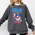 Bruh I'm 7 Baseball Ice Cream Drip It's My 7th Birthday Comfort Colors Sweatshirt Pepper