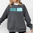 BSBL SZN Baseball Season Game Day Boys Girls Youth Comfort Colors Sweatshirt Pepper BSBL SZN Baseball Season Game Day Boys Girls Youth Comfort Colors Sweatshirt Pepper