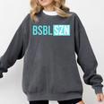 BSBL SZN Baseball Season Game Day Boys Girls Youth Premium Tri-Blend Comfort Colors Sweatshirt Pepper
