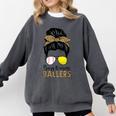 Busy Raising Ballers Tennis Baseball Mom Messy Bun Leopard Comfort Colors Sweatshirt Pepper Busy Raising Ballers Tennis Baseball Mom Messy Bun Leopard Comfort Colors Sweatshirt Pepper
