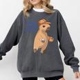 Capybara Calm Your Mitts Baseball Mom Sport Lover Tee Comfort Colors Sweatshirt Pepper