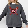 Chocolate 67 Drip Baseball Valentine Love Sports Comfort Colors Sweatshirt Pepper