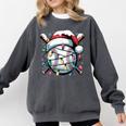 Christmas Baseball Boy Youth Kid Men Santa Hat Xmas Baseball Comfort Colors Sweatshirt Pepper