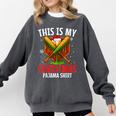My Christmas Baseball Pajama Helmet Santa Xmas Men Boys Comfort Colors Sweatshirt Pepper