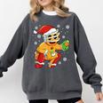 Christmas Gingerbread Man Baseball Player Catcher Comfort Colors Sweatshirt Pepper