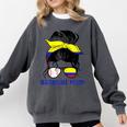 Colombia Baseball Mom Messy Bun Comfort Colors Sweatshirt Pepper