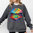Colorful Baseball Field Home Run Baseball Player Fans Comfort Colors Sweatshirt Pepper Colorful Baseball Field Home Run Baseball Player Fans Comfort Colors Sweatshirt Pepper