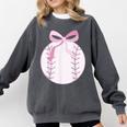 Coquette Baseball Mom Pink Bow Baseball Mama Comfort Colors Sweatshirt Pepper Coquette Baseball Mom Pink Bow Baseball Mama Comfort Colors Sweatshirt Pepper