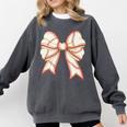 Coquette Bow Baseball Mama Baseball Mom Women Premium Comfort Colors Sweatshirt Pepper Coquette Bow Baseball Mama Baseball Mom Women Premium Comfort Colors Sweatshirt Pepper
