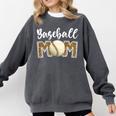 Cute Baseball Mom Leopard Print Mom For Mother's Day Comfort Colors Sweatshirt Pepper Cute Baseball Mom Leopard Print Mom For Mother's Day Comfort Colors Sweatshirt Pepper