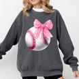 Cute Coquette Baseball Pink Bow Player & Fan Girls Comfort Colors Sweatshirt Pepper Cute Coquette Baseball Pink Bow Player & Fan Girls Comfort Colors Sweatshirt Pepper