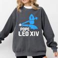Da Pope Leo XIV Baseball Comfort Colors Sweatshirt Pepper Da Pope Leo XIV Baseball Comfort Colors Sweatshirt Pepper