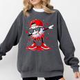 Dabbing Baseball Drip Ice Cream Youth Boy Valentines Day Comfort Colors Sweatshirt Pepper