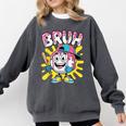 Drip Baseball Boy Youth Kid Ice Cream Dripping Baseball Bruh Comfort Colors Sweatshirt Pepper