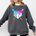 Dripping Baseball Pocket Respect The Drip Boys Baseball Comfort Colors Sweatshirt Pepper