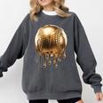 Dripping Gold Drip Baseball Game Day Player Coach Baller Comfort Colors Sweatshirt Pepper Dripping Gold Drip Baseball Game Day Player Coach Baller Comfort Colors Sweatshirt Pepper