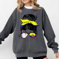 Ecuador Baseball Mom Ecuadorian Baseball Girl Comfort Colors Sweatshirt Pepper