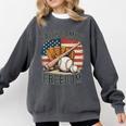 Faith Family Freedom Patriotic Christian Baseball Game Day Comfort Colors Sweatshirt Pepper