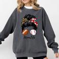 Football Mom Baseball Mom Life Messy Bun Mom Of Both Comfort Colors Sweatshirt Pepper Football Mom Baseball Mom Life Messy Bun Mom Of Both Comfort Colors Sweatshirt Pepper