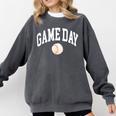 Game Day Baseball Player And Fan Graphic Comfort Colors Sweatshirt Pepper Game Day Baseball Player And Fan Graphic Comfort Colors Sweatshirt Pepper