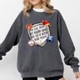 My Girl Might Not Always Swing But I Do Baseball Mom Mama Comfort Colors Sweatshirt Pepper