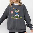 Goat Baseball Player With Bat And Ball Drip Animal Sports Comfort Colors Sweatshirt Pepper Goat Baseball Player With Bat And Ball Drip Animal Sports Comfort Colors Sweatshirt Pepper