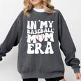 Groovy Retro In My Baseball Mom Era Comfort Colors Sweatshirt Pepper