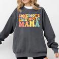 Groovy Somebody's Loud Mouth Mama Baseball Mom Mother's Day Comfort Colors Sweatshirt Pepper
