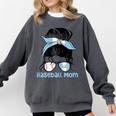 Guatemala Baseball Mom Messy Bun Comfort Colors Sweatshirt Pepper