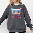 Happy 100 Days Of School Baseball Drip 100th Day Of School Comfort Colors Sweatshirt Pepper Happy 100 Days Of School Baseball Drip 100th Day Of School Comfort Colors Sweatshirt Pepper