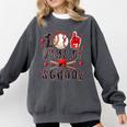 Happy 101 Days Of School Baseball Sports 100th Day Comfort Colors Sweatshirt Pepper