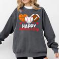 Happy Valentine’s Day Basketball Football Baseball Hearts Comfort Colors Sweatshirt Pepper