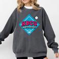 HBCU Swing For Greatness Baseball Softball College Apparel Comfort Colors Sweatshirt Pepper