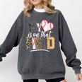 My Heart Is On That Field Mother's Day Baseball Mom Women Comfort Colors Sweatshirt Pepper