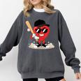 Heart Playing Baseball Valentine Baseball Comfort Colors Sweatshirt Pepper Heart Playing Baseball Valentine Baseball Comfort Colors Sweatshirt Pepper