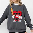 Heart Playing Baseball Valentines Day Comfort Colors Sweatshirt Pepper Heart Playing Baseball Valentines Day Comfort Colors Sweatshirt Pepper