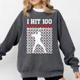 I Hit 100 Days Of School Baseball 100 Day Of School Comfort Colors Sweatshirt Pepper I Hit 100 Days Of School Baseball 100 Day Of School Comfort Colors Sweatshirt Pepper